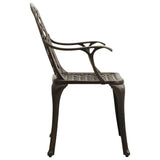 Bistro Set Bronze Cast Aluminium Standard Decorative Inlays 3070607