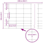 Field Fence Silver 100 x 1 m Galvanised steel 42005862