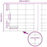 Field Fence Silver 100 x 1 m Galvanised steel 42005862