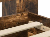 Bed Frame with Storage Smoked Oak 90 x 190 cm Engineered Wood 3433714