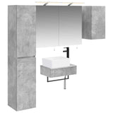 Bathroom Furniture Set 5 pcs Concrete Grey 3407266