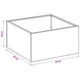 Garden Planter 2 pcs Black 60 x 60 x 40 cm Cold-rolled Steel 8005093