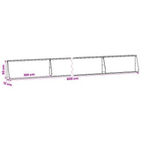 Retaining Wall 6 pcs 100 x 12 x 50 cm Steel Anthracite 3449130
