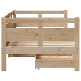 Daybed with Drawers without Mattress 90x190 cm Solid Wood 3302118
