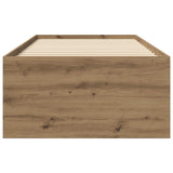 Bed Frame with Storage Artisian Oak 80 x 200 cm Engineered Wood 3429652