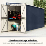 Wall-mounted Garden Shed Anthracite 118x382x178 cm Steel 316231