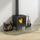 Fireplace Glass Plate Transparent 120 x 60 cm Glass 353873