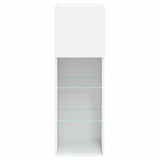 TV Cabinet with LED Lights White 30.5x30x90 cm 837001