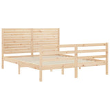 Bed Frame without Mattress King Size Solid Wood 3195031