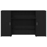 Reception Desk Black Oak 180x50x103.5 cm Engineered Wood 3324206