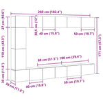 TV Cabinet Set Wall-mounted 9 pcs Black oak 30.5 x 30 x 110 cm 3333058