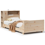 Bed Frame without Mattress 100x200 cm Solid Wood Pine 3323665