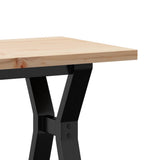 Coffee Table Y-Frame 110x40x45.5 cm Solid Wood Pine and Steel 3282777