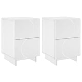 Bedside Cabinet 2 pcs White 33.5 x 34.5 x 50 cm Engineered Wood 8011388