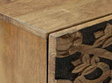 Sideboard with Storage Brown 80 x 33.5 x 75 cm Solid Mango Wood 4018359