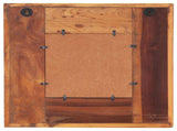 Mirror with Buddha Cladding 50x50 cm Solid Reclaimed Wood 321813