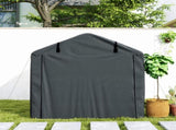 2.2 x 1.6 m Garden Storage Tent, Waterproof Anti-UV Bike Tent with Roll-up Zipper Door, Galvanised T3398P328028