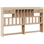ZNTS Bookcase Bed without Mattress 200x200 cm Solid Wood Pine 3321946