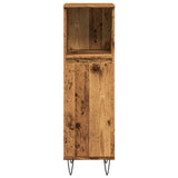 Bathroom Cabinet Old Wood 30x30x100 cm Engineered Wood 857208