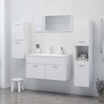 Bathroom Cabinet White 30x30x130 cm Engineered Wood 804997