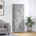 Highboard Concrete Grey 69.5x34x180 cm Engineered Wood 3198181