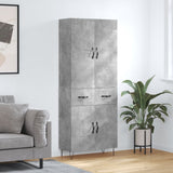 Highboard Concrete Grey 69.5x34x180 cm Engineered Wood 3198181
