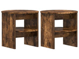 Side Cabinet 2 pcs Smoked Oak 40 x 50 cm Engineered Wood 899827