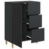 Sideboard with Drawer Black 66 x 34.5 x 90 cm Engineered Wood 894626