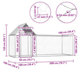 Chicken Coop 3x1x1.5 m Galvanised Steel 144554