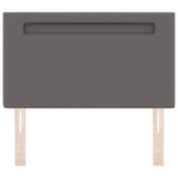 LED Headboard Grey 90 cm Faux Leather 42007295
