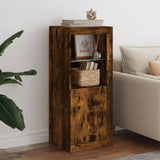 Sideboard with LED Lights Smoked Oak 41x37x100 cm 836648