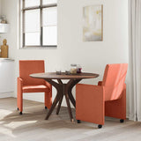 Dining Chairs with Wheels 2 pcs Red orange 57 x 66 x 94 cm 42017806