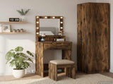 Dressing Table Smoked Oak 50 x 41 x 135 cm Engineered Wood 865122