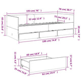 Daybed Concrete grey Engineered wood Small Single 3280835