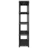 Storage Shelf 5-Tier Black 255x40x185 cm Plastic 3059857