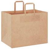 Paper Bags 250 pcs with Handles Brown 32x22x24 cm 4101819