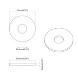 suitable for Flat Washer 36000 pcs Black 15 x 3 mm 864594