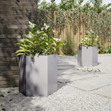 ZNTS Garden Planter 2 pcs Hexagon 46x40x45 cm Galvanized Steel 851119