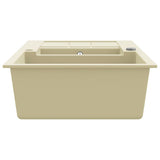 144858 Granite Kitchen Sink Double Basins Beige
