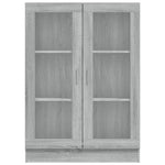 ZNTS Vitrine Cabinet Grey Sonoma 82.5x30.5x115 cm Engineered Wood 815619