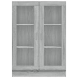 ZNTS Vitrine Cabinet Grey Sonoma 82.5x30.5x115 cm Engineered Wood 815619