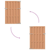 Garden Gate 100 x 150 cm WPC and Aluminium Brown 42039051