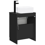 Bathroom Furniture Set Black Engineered Wood 3404223