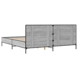 Bed Frame without Mattress Grey Sonoma 200x200 cm 3280020