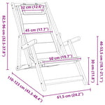 Folding Beach Chair with Armrests Taupe Acacia Wood & Textilene 4108070