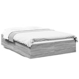 Bed Frame without Mattress Grey Sonoma 160x200 cm 3281005