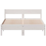 Bed Frame without Mattress White 160x200 cm Solid Wood Pine 842743