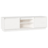 TV Cabinet White 140x35x40 cm Solid Wood Pine 840413
