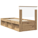 Bed Frame Artisian Oak 75 x 190 cm Solid Pine Wood 3410671
