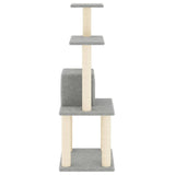 Cat Tree with Sisal Scratching Posts Light Grey 105 cm 171467